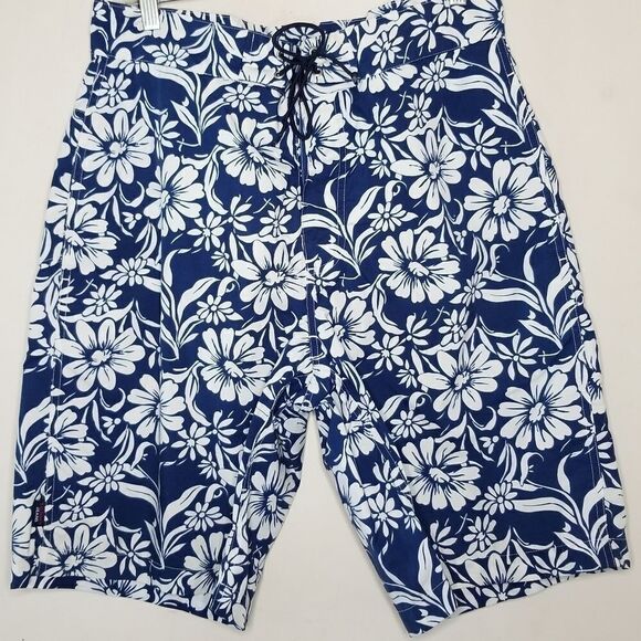 Tommy Jeans board shorts floral/blue size small - Picture 1 of 4